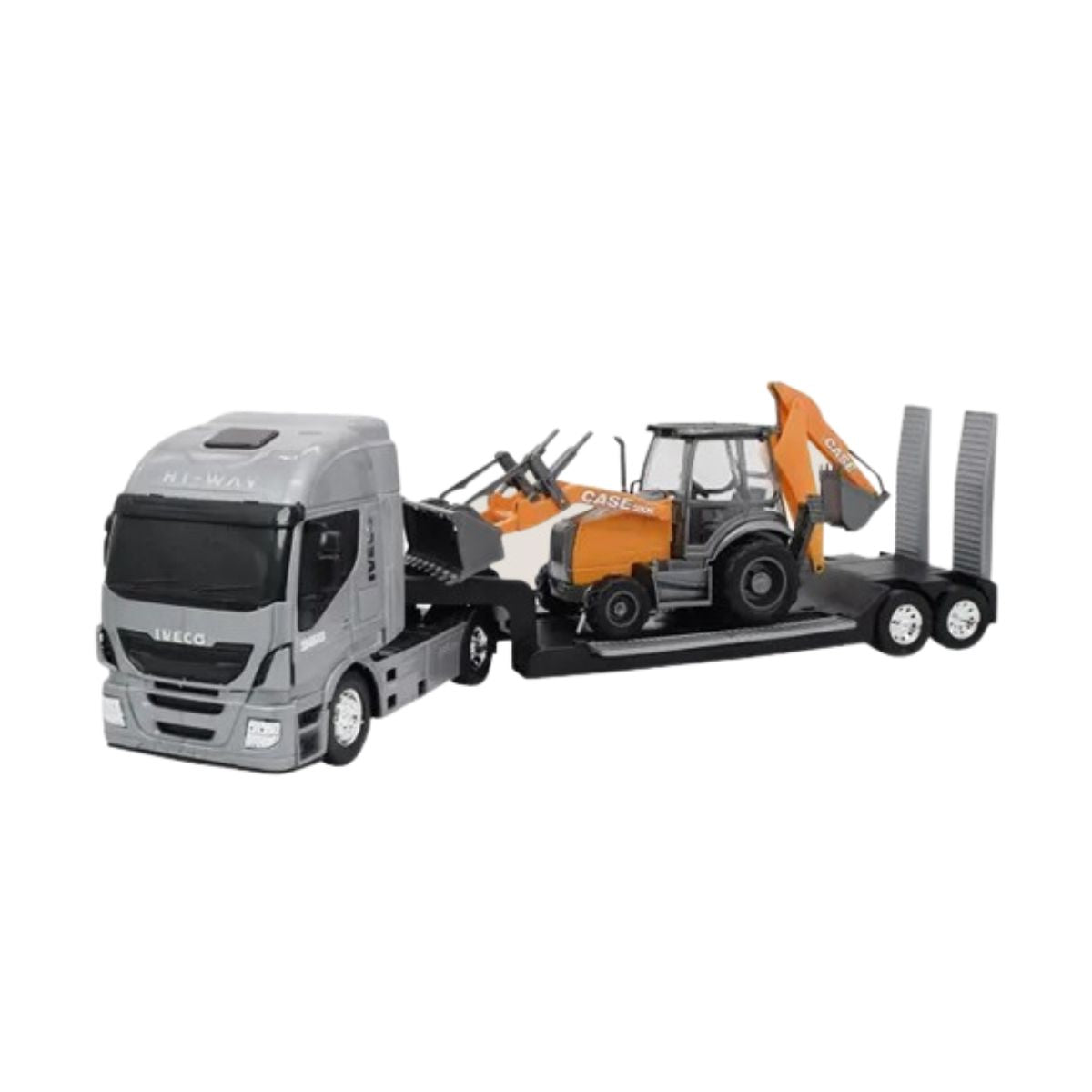 Brinquedo Caminhão Iveco Retroescavadeira Cinza - Usual Brinquedo Caminhão Iveco Retroescavadeira Cinza - Usual